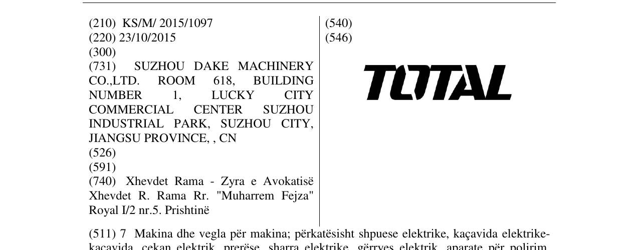 Zëri i markës TOTAL në buletin