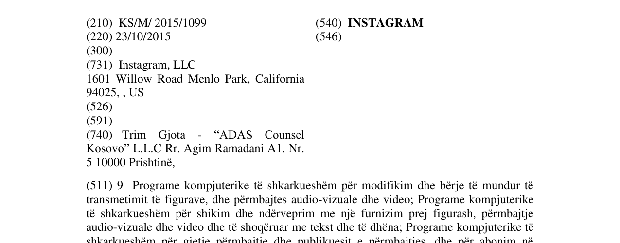 Zëri i markës INSTAGRAM në buletin