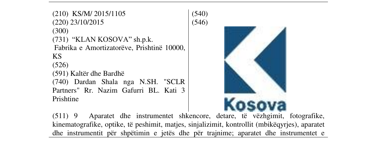 Zëri i markës Klan Kosova në buletin