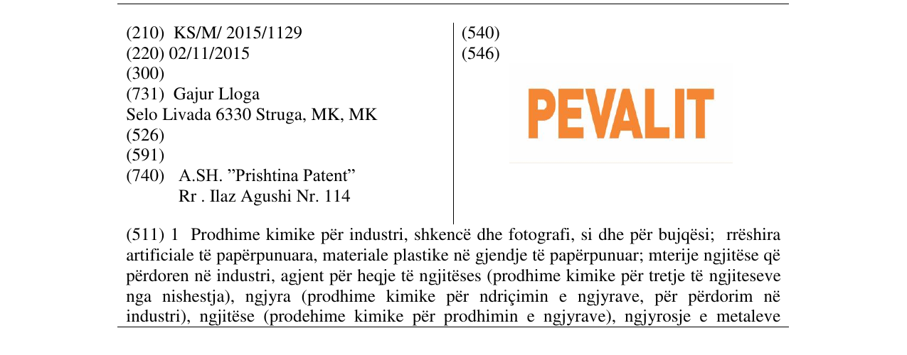 Zëri i markës Markë figurative në buletin
