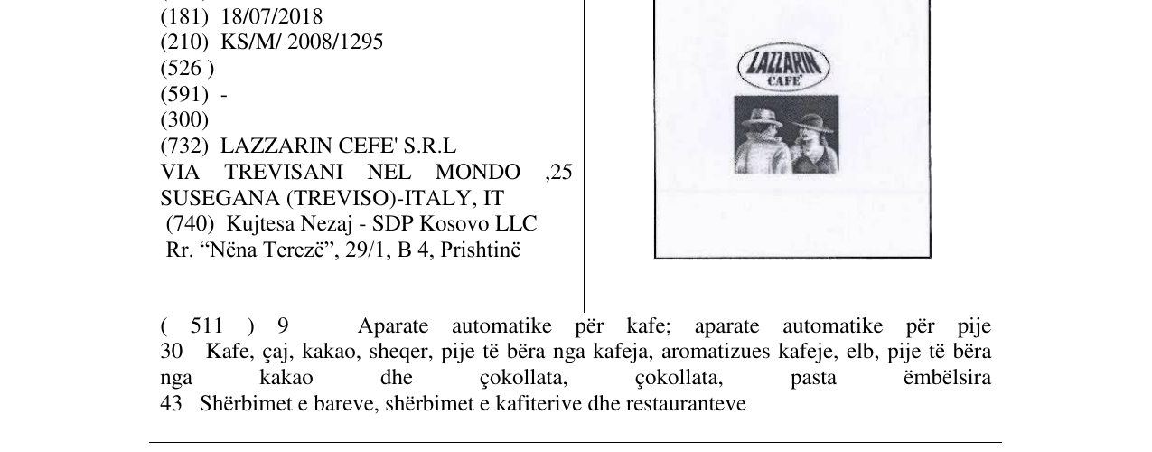Zëri i markës Markë figurative në buletin
