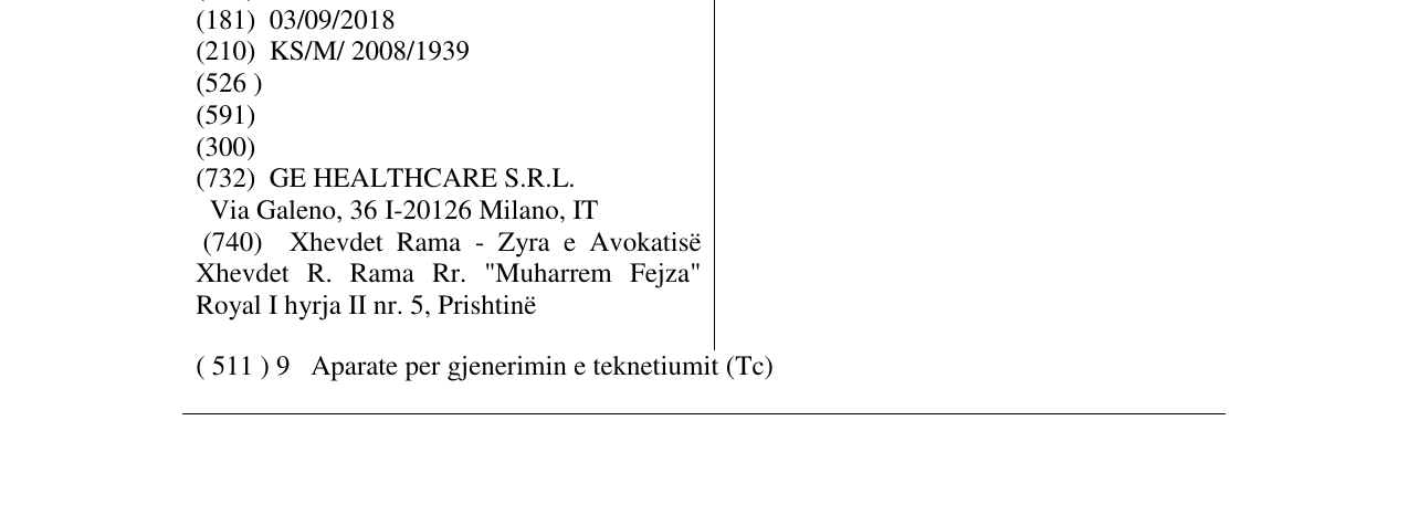 Zëri i markës DRYGEN në buletin