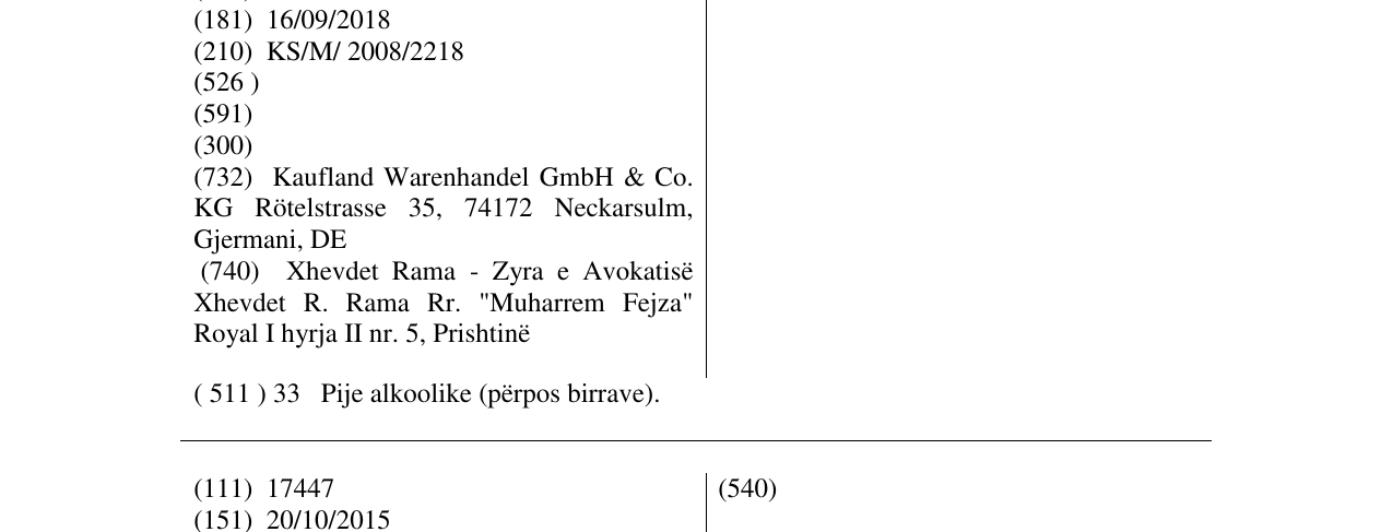 Zëri i markës GLEN MORGAIN në buletin