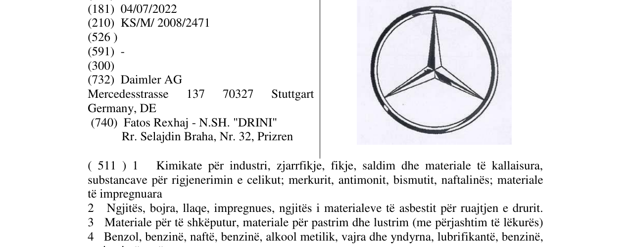 Zëri i markës Markë figurative në buletin