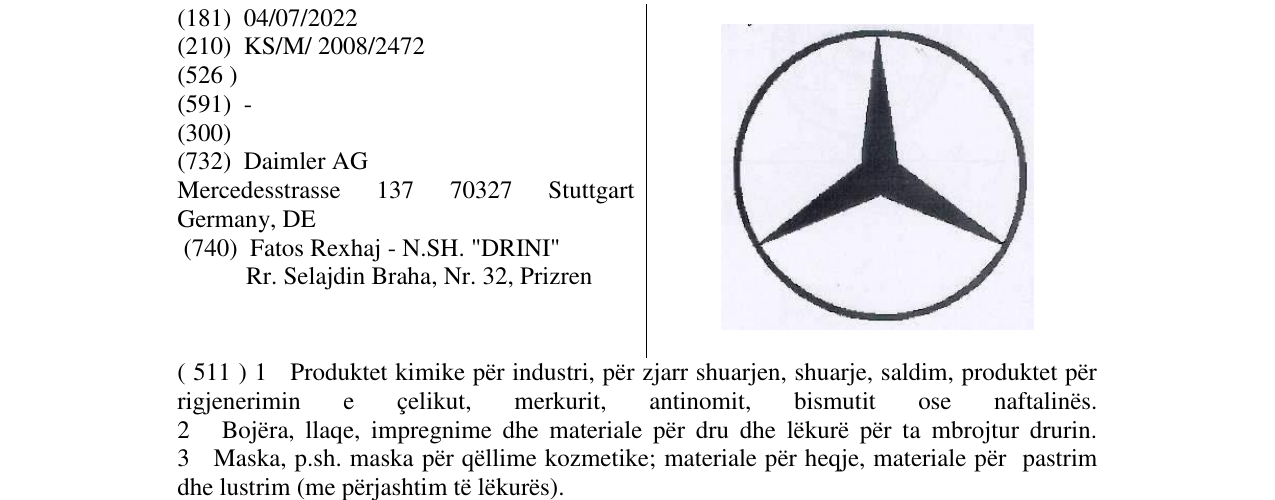 Zëri i markës Markë figurative në buletin