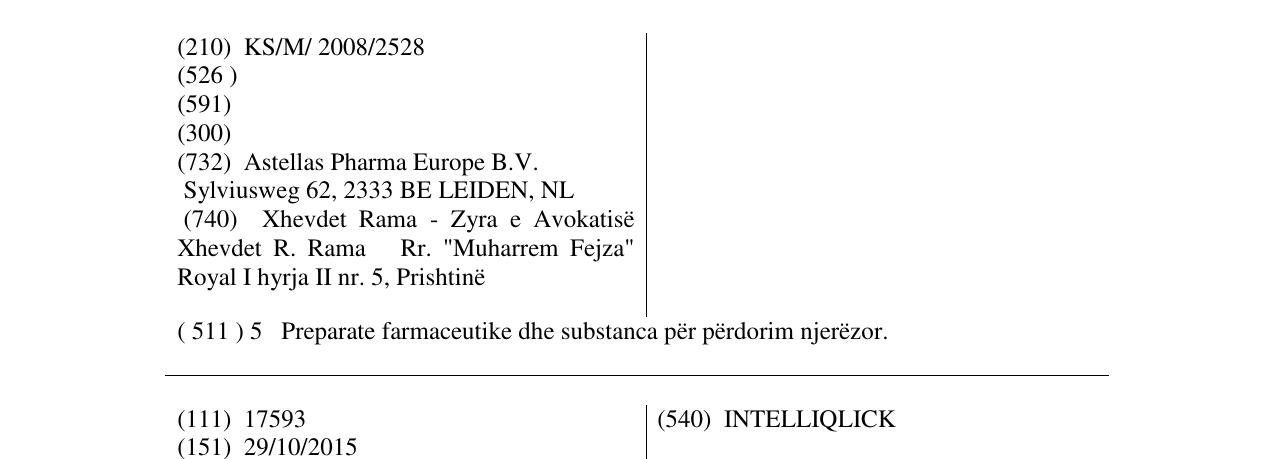 Zëri i markës OCAS në buletin