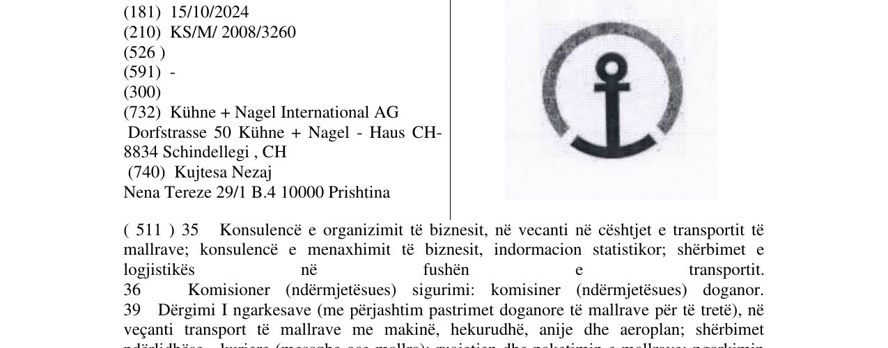 Zëri i markës Markë figurative në buletin