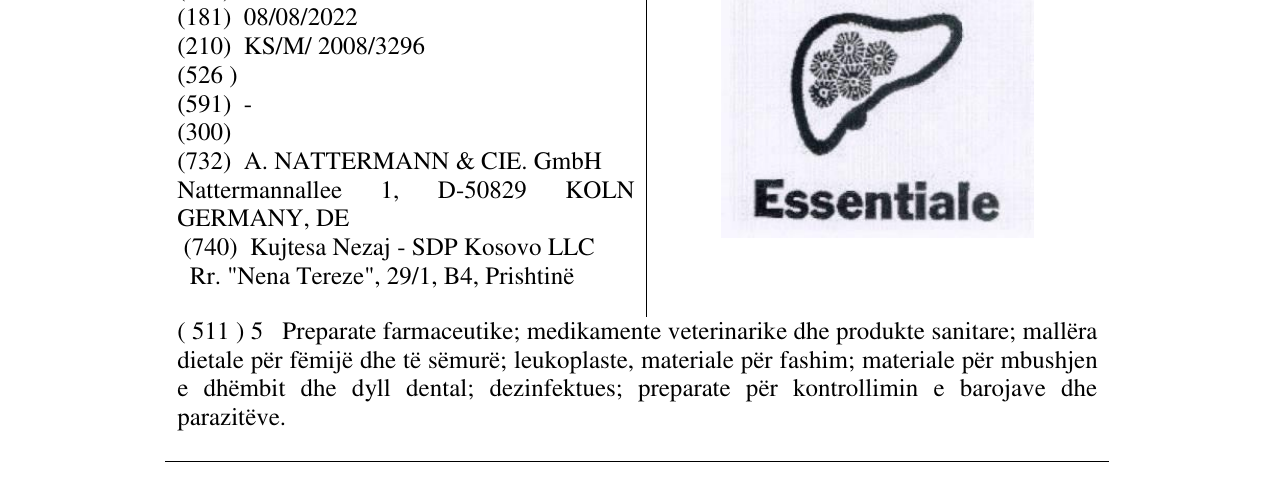 Zëri i markës Essentiale në buletin