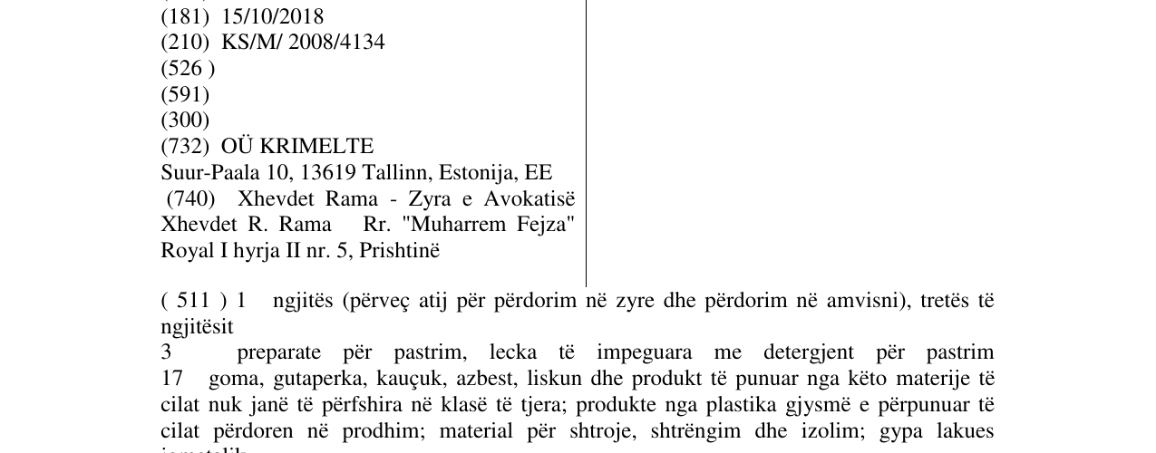 Zëri i markës PENOSIL në buletin