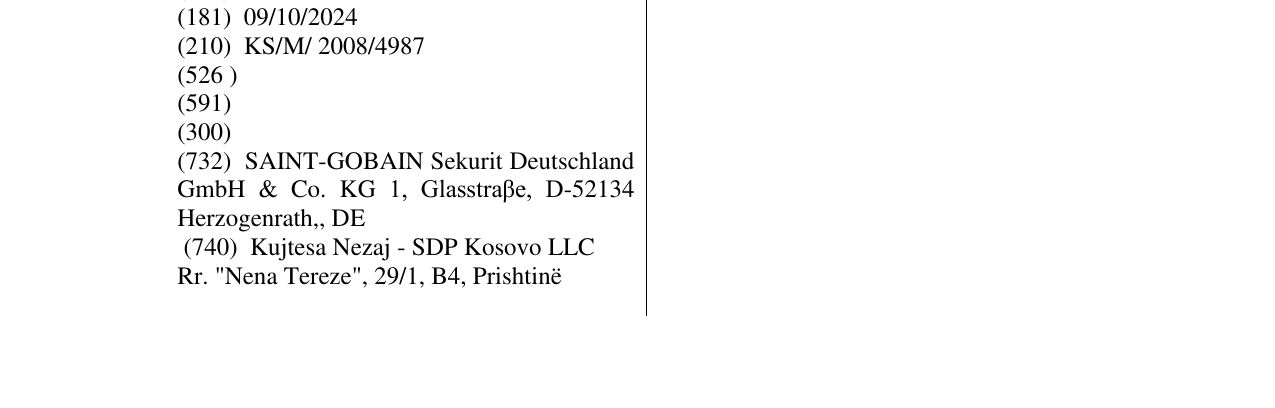 Der Eintrag der Marke THERMOVIT im Bulletin