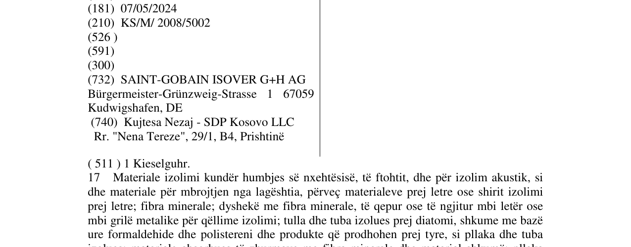 The entry of the trademark EXPORIT in the bulletin