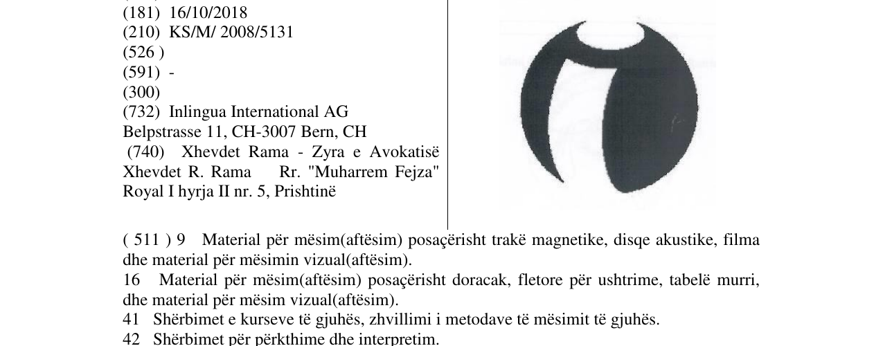 Zëri i markës Markë figurative në buletin