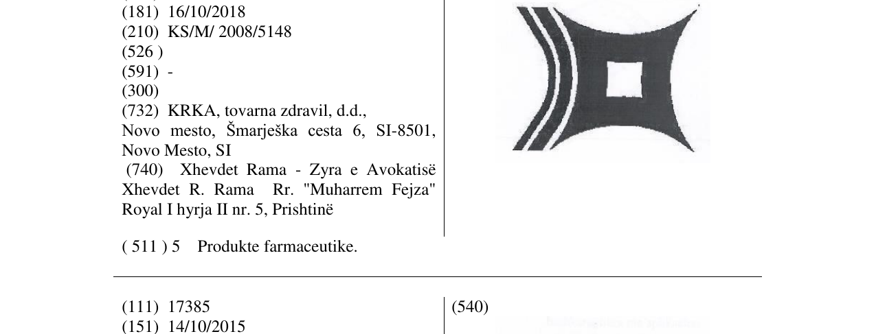 Zëri i markës Markë figurative në buletin