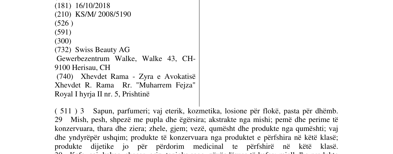 Zëri i markës MEDOSAN në buletin