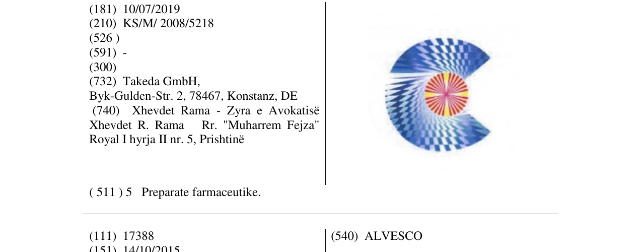 Zëri i markës Markë figurative në buletin