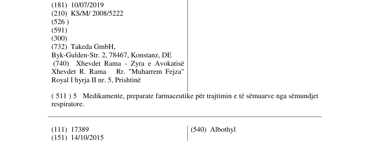 Zëri i markës ALVESCO në buletin