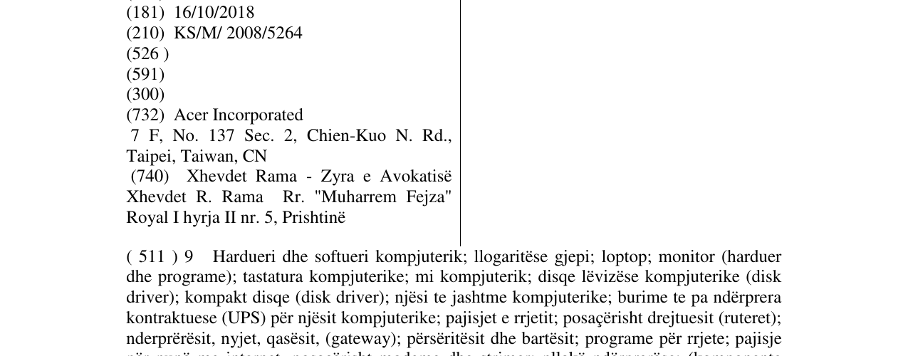 Zëri i markës TRAVELMATE në buletin