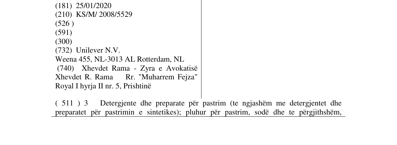 Zëri i markës LUX LINE në buletin