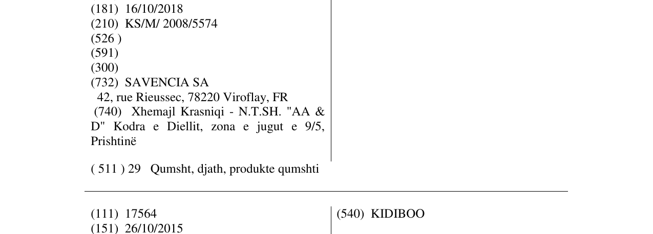 Zëri i markës KIDIBOO në buletin