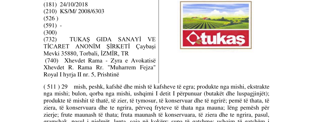 Zëri i markës TUKAS në buletin