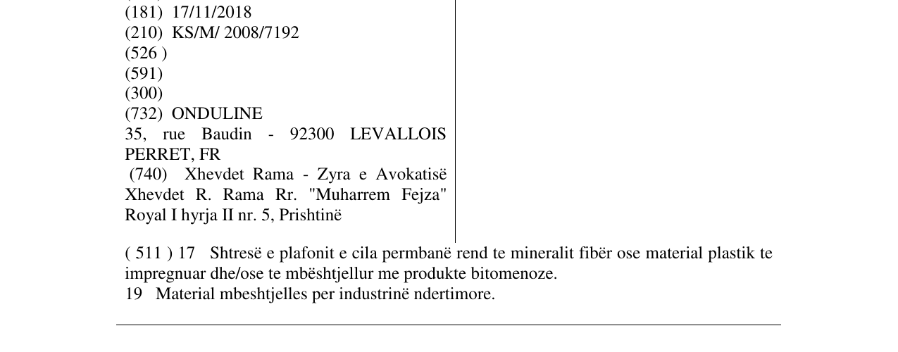 Zëri i markës BITULINE në buletin