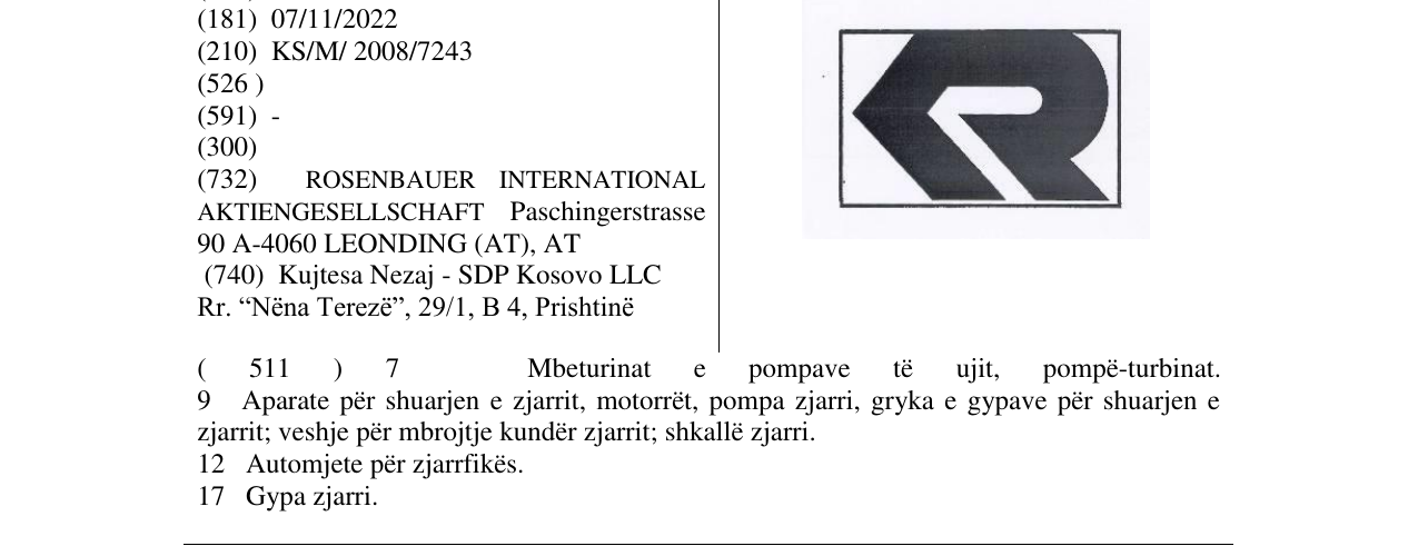 Zëri i markës Markë figurative në buletin