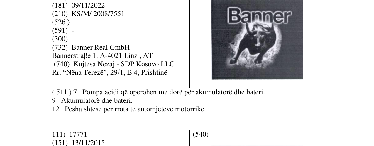 Zëri i markës BANNER në buletin