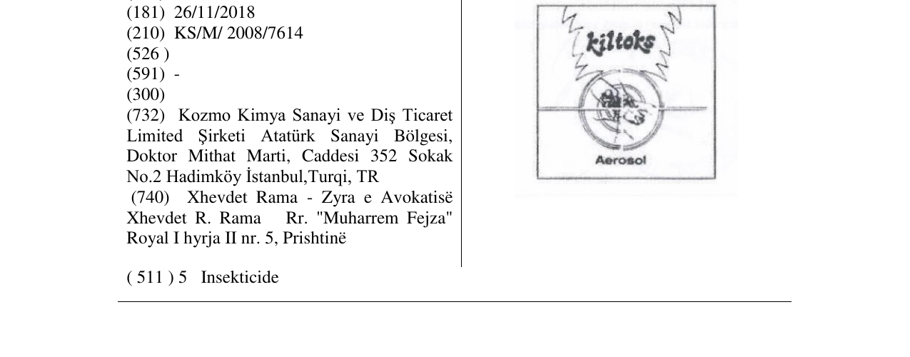 Zëri i markës kiltoks në buletin