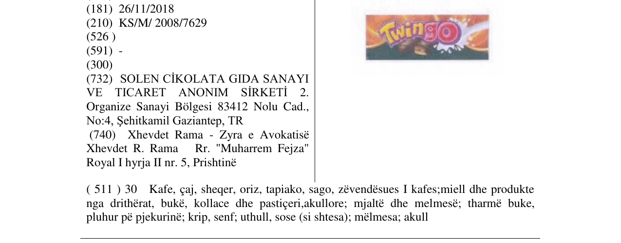 Zëri i markës TWINGO në buletin