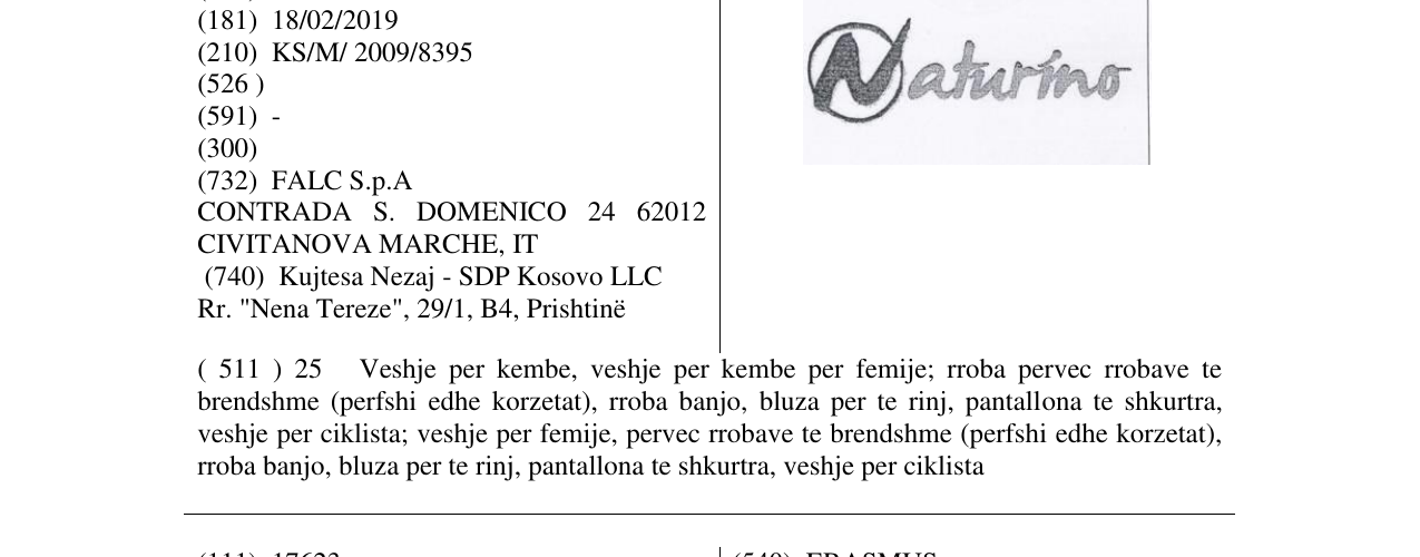 Zëri i markës Naturino në buletin