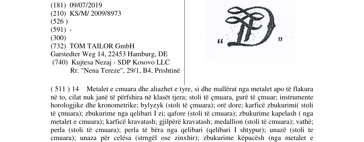 Zëri i markës Markë figurative në buletin