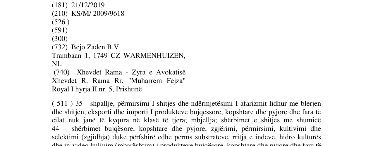 Zëri i markës BEJO në buletin