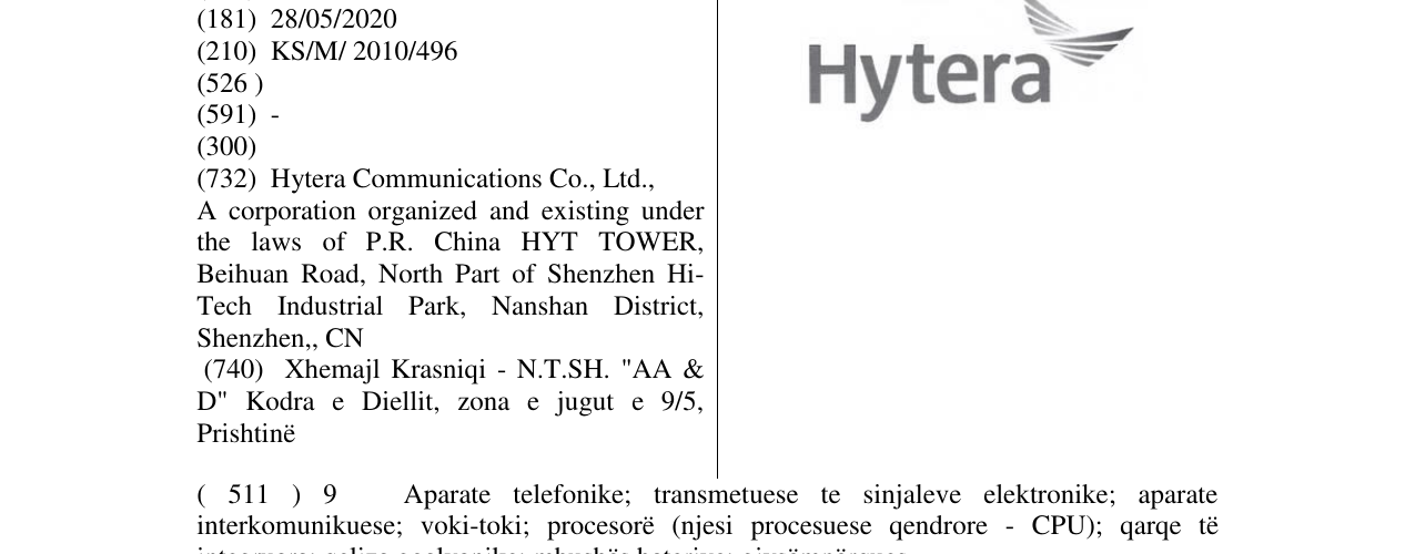 Zëri i markës Hytera në buletin