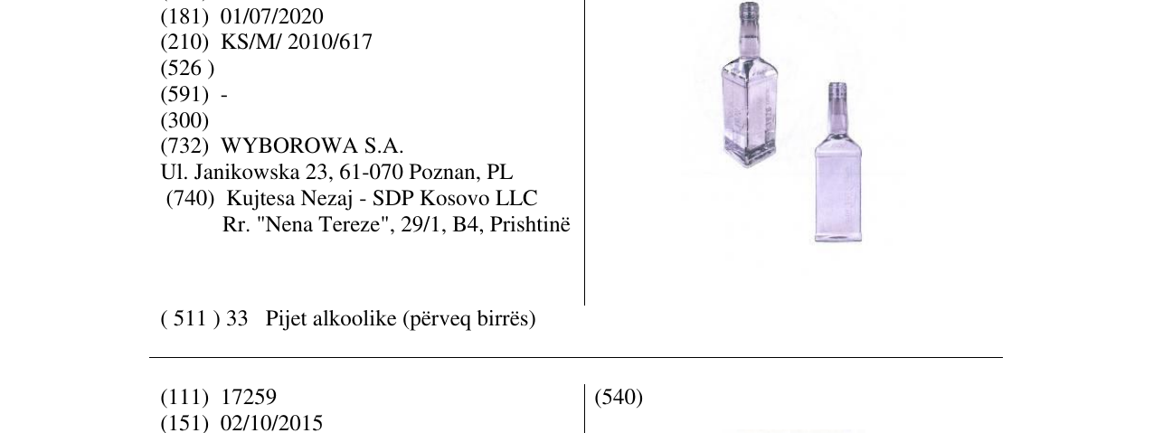 Zëri i markës Markë figurative në buletin