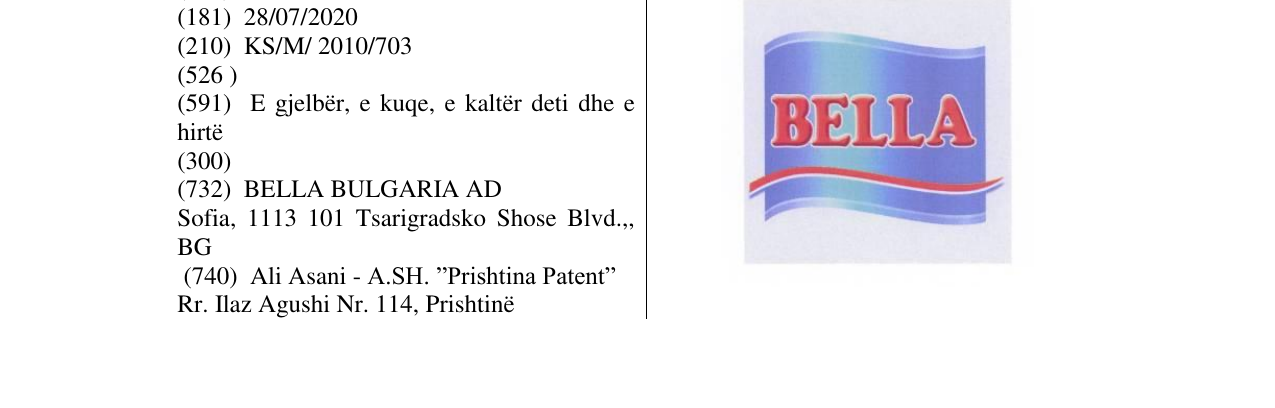 Zëri i markës BELLA në buletin
