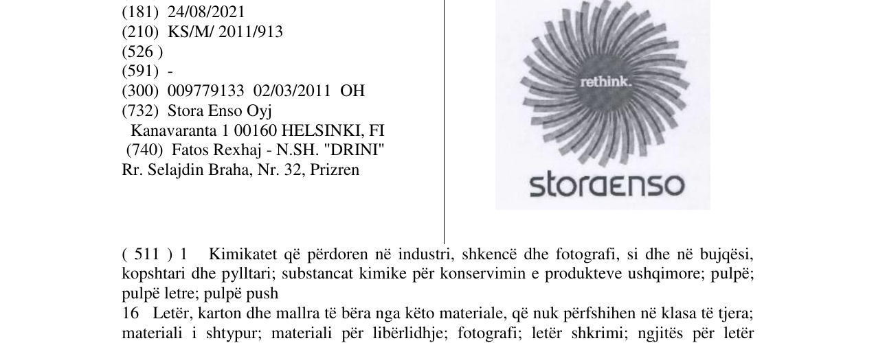 Zëri i markës Markë figurative në buletin