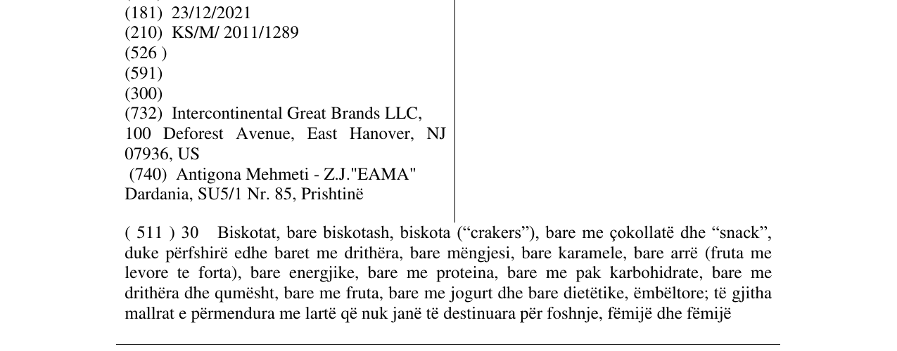 Zëri i markës BELVITA në buletin