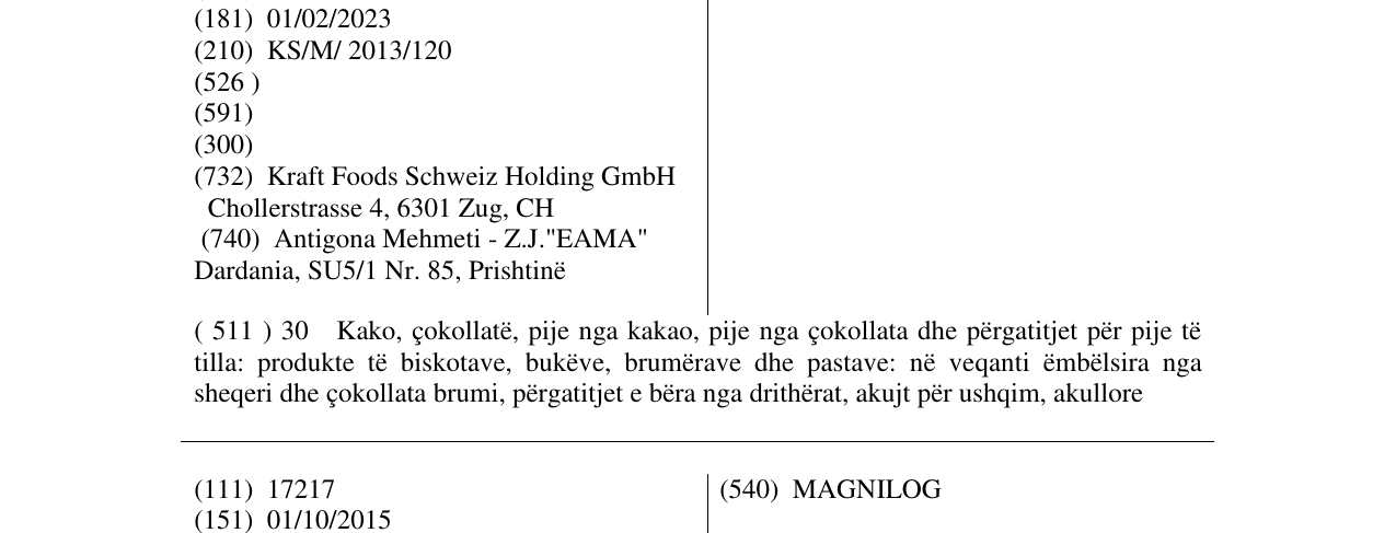 Zëri i markës GUXO TË JESH I ËMBEL në buletin