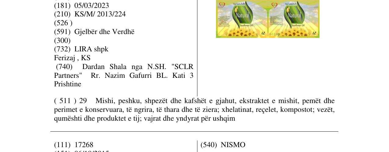 Zëri i markës Natural në buletin