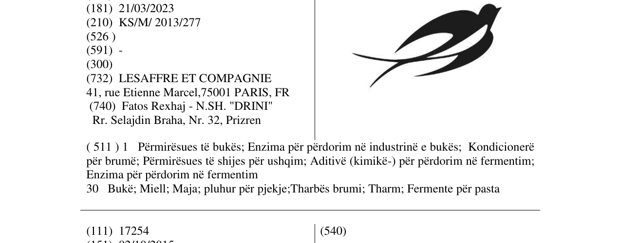 Zëri i markës Markë figurative në buletin