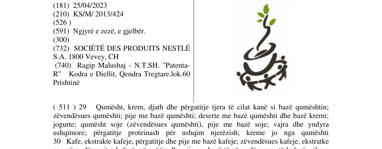 Zëri i markës Markë figurative në buletin