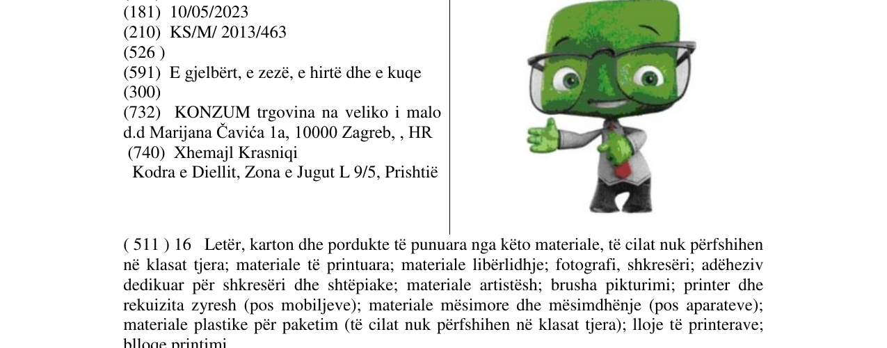 Zëri i markës Markë figurative në buletin