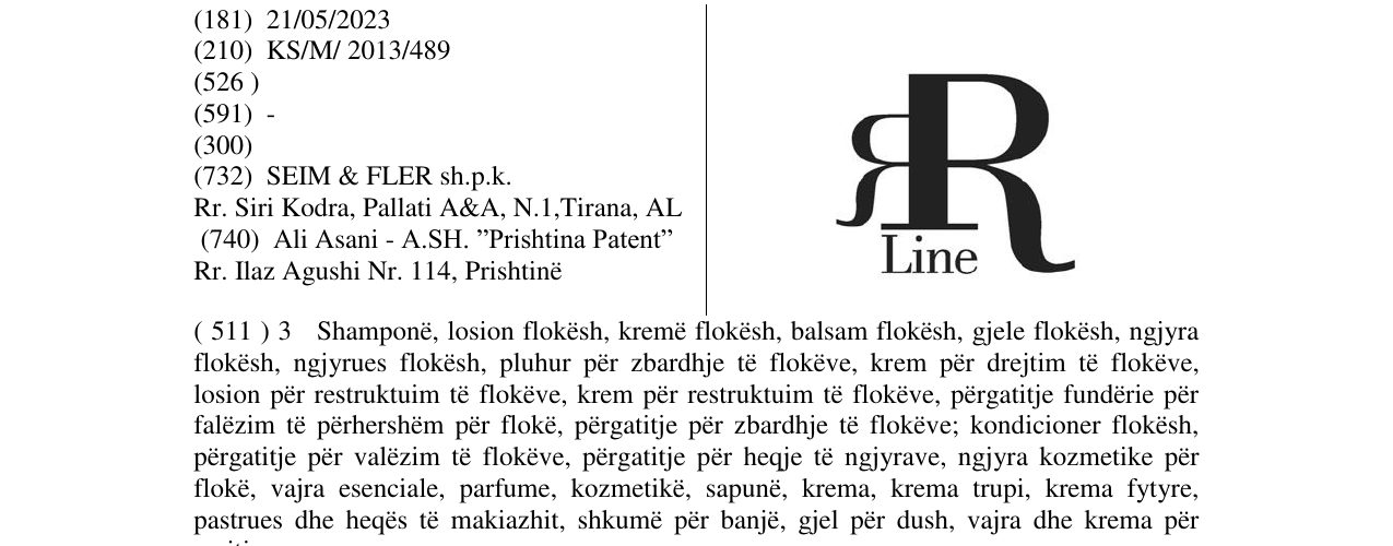 Zëri i markës R Line në buletin
