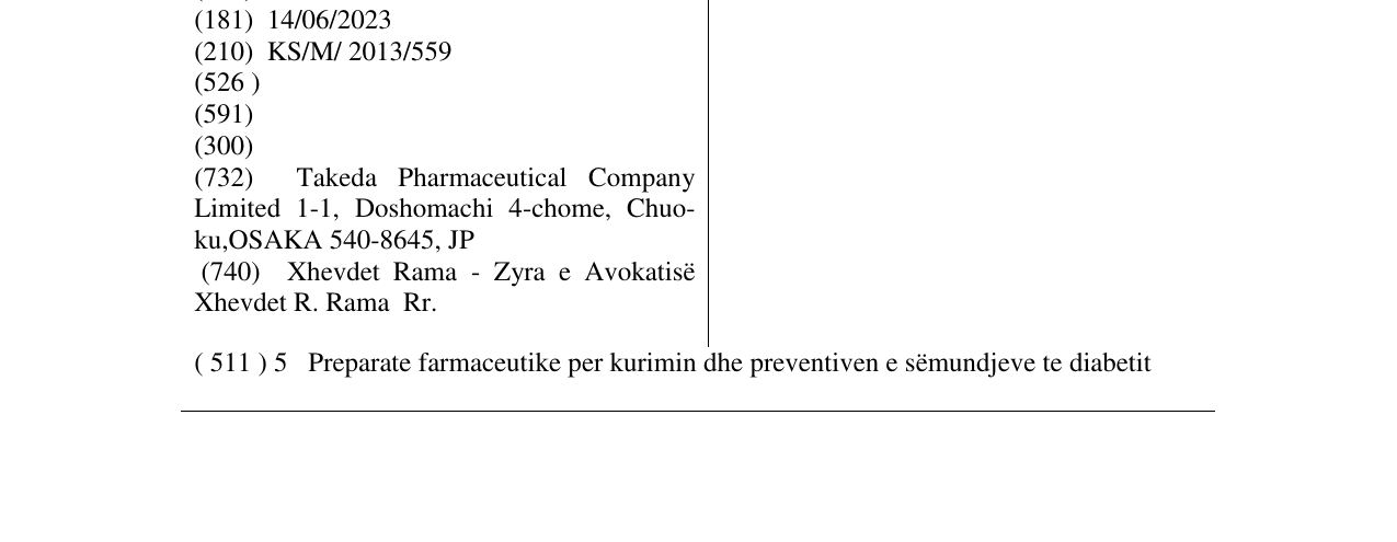 Zëri i markës LANCEFSA në buletin
