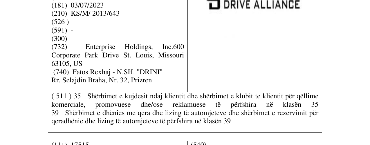 Zëri i markës D DRIVE ALLIANCE në buletin