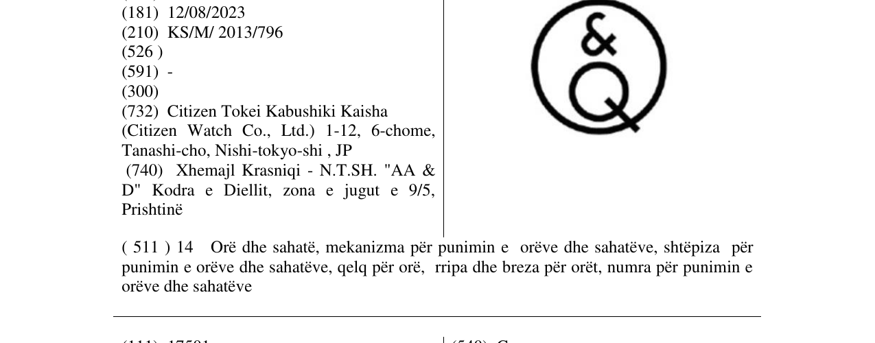 Zëri i markës Markë figurative në buletin