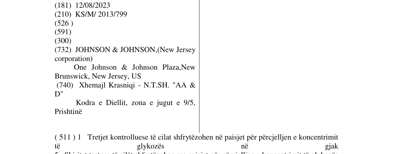 Zëri i markës ONETOUCH INVUE në buletin