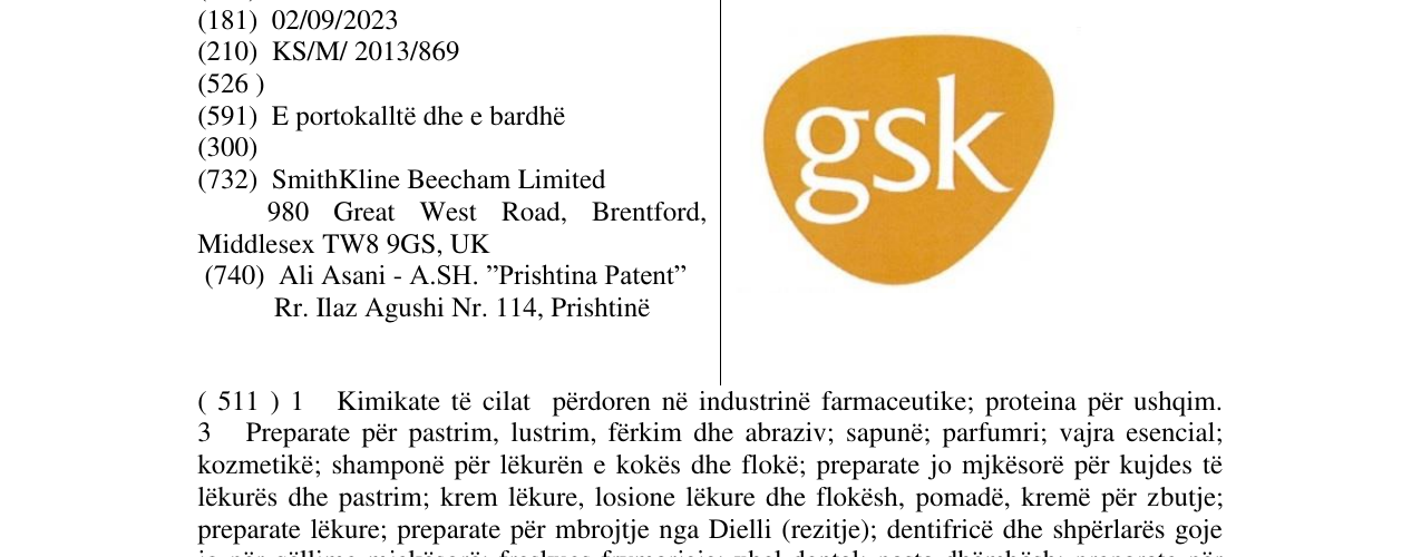 Zëri i markës GSK në buletin