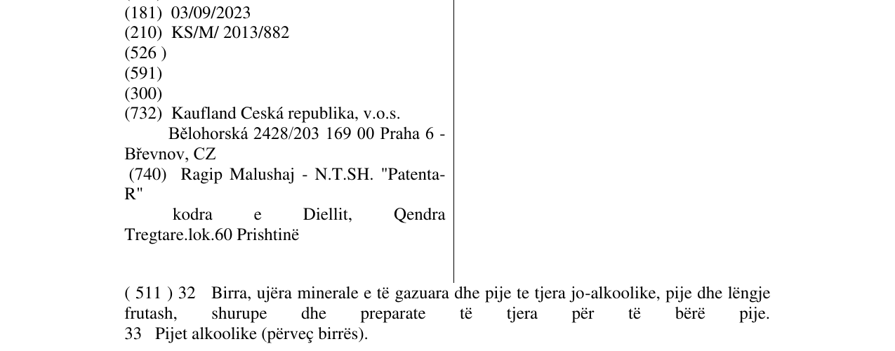 Zëri i markës BRUNCVÍK në buletin