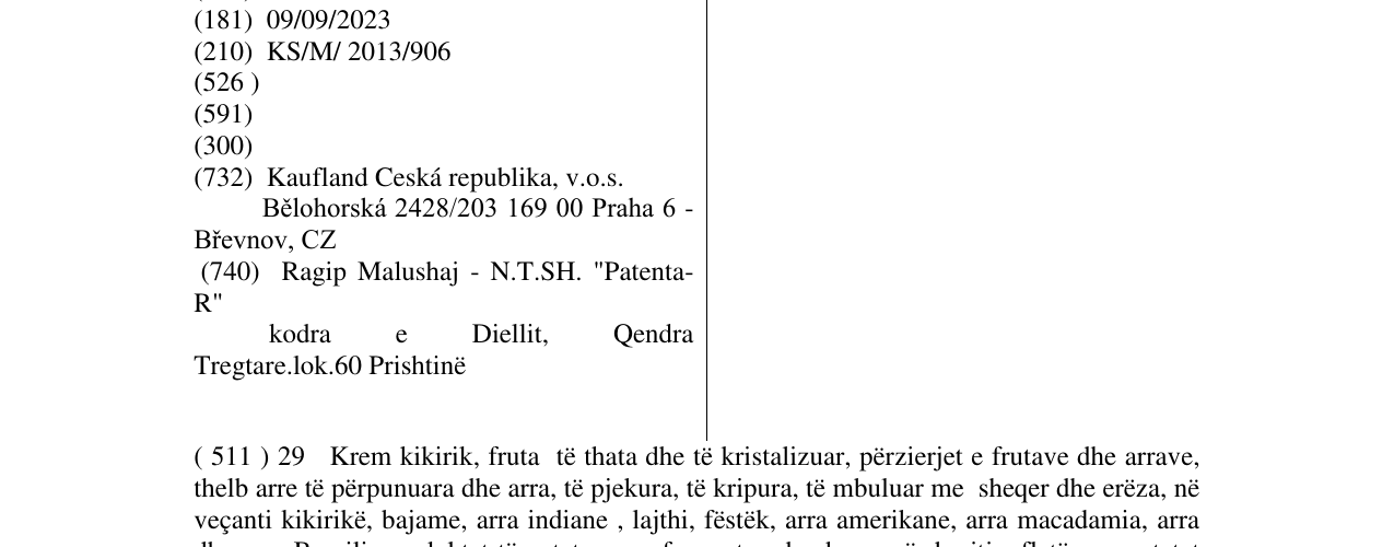 Zëri i markës SOLTINO në buletin